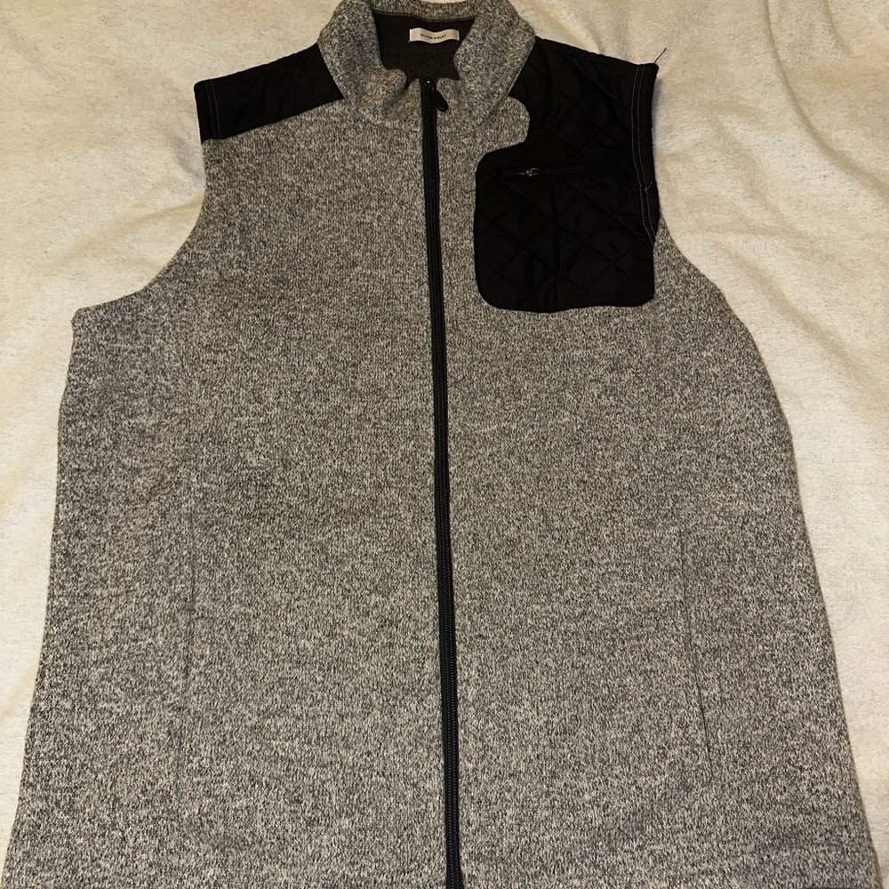 Men's Gray Full-Zip Vest